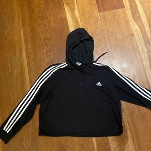 Girls xl long sleeve black hooded Adidas sweatshirt